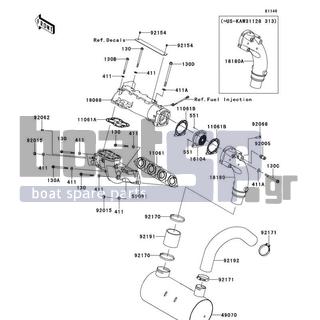 KAWASAKI - ULTRA 300X 2013 - Exhaust - Muffler(s)