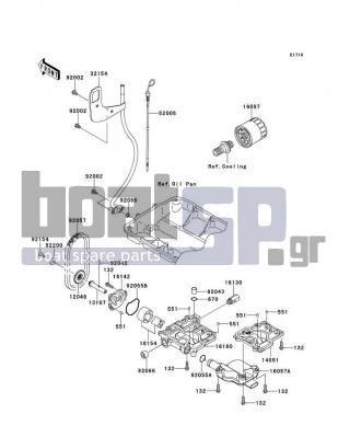 KAWASAKI - ULTRA 300X 2013 - Engine/Transmission - Oil Pump - 92200-0120 - WASHER,6X20X3.2