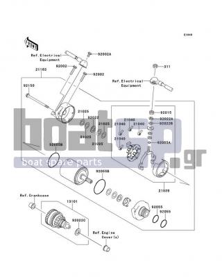 KAWASAKI - ULTRA 300X 2013 - Electrical - Starter Motor - 92002-3714 - BOLT,6X25