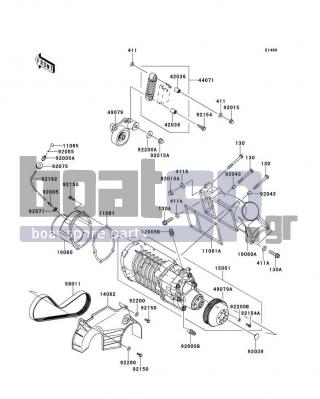 KAWASAKI - ULTRA 300X 2013 - Engine/Transmission - Super Charger - 44071-0776 - DAMPER-ASSY