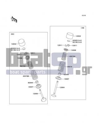 KAWASAKI - ULTRA 300X 2013 - Engine/Transmission - Valve(s) - 92180-0213 - SHIM,T=2.225