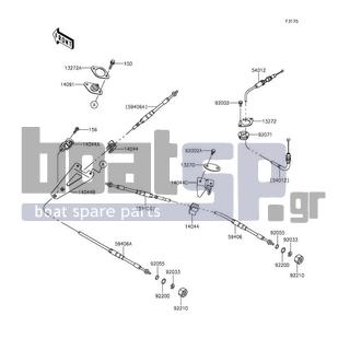 KAWASAKI - ULTRA LX 2013 - Frame - Cables - 14044-3769 - HOLDER-CABLE,STEERING