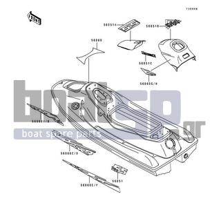 KAWASAKI - 750 SS 1994 - Body Parts - Decals(JH750-A3/A4)