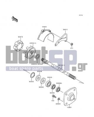 KAWASAKI - 750 SS 1994 - Engine/Transmission - Drive Shaft - 92022-1964 - WASHER,8.2X18X1.5