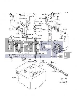 KAWASAKI - 750 SS 1994 - Body Parts - Fuel Tank - 49019-3710 - FILTER-FUEL