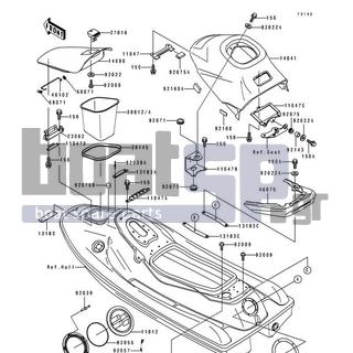 KAWASAKI - 750 SS 1994 - Πλαίσιο - Hull Fittings - 92022-3041 - WASHER,5X16X1.5