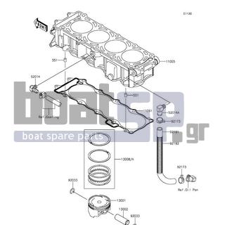 KAWASAKI - ULTRA LX 2013 - Engine/Transmission - Cylinder/Piston(s)