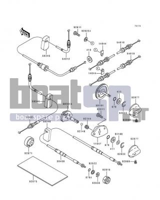 KAWASAKI - 750 SX 1994 - Frame - Cables