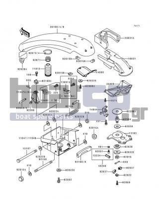 KAWASAKI - 750 SX 1994 - Body Parts - Handle Pole(JS750-A1/A2/A3)