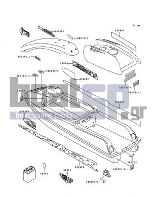 KAWASAKI - 750 SX 1994 - Frame - Labels(JS750-A3/A4) - 56070-3740 - LABEL-WARNING,IMPORTANT SAFETY