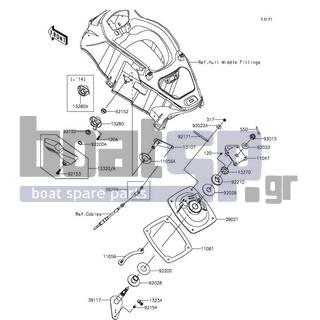 KAWASAKI - ULTRA LX 2013 - Body Parts - Handle Pole