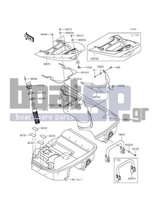 KAWASAKI - ULTRA LX 2013 - Frame - Hull Rear Fittings