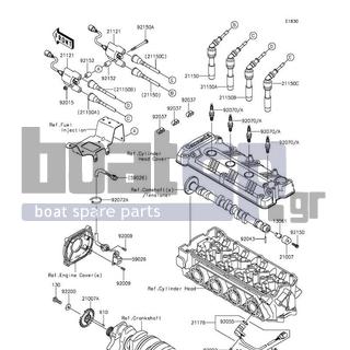 KAWASAKI - ULTRA LX 2013 - Frame - Ignition System(KCF-KFF) - 92070-1264 - PLUG-SPARK,CR9EK(NGK)