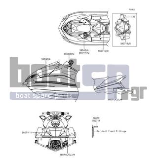 KAWASAKI - ULTRA LX 2013 - Πλαίσιο - Labels