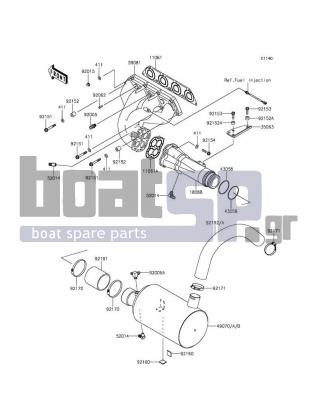 KAWASAKI - ULTRA LX 2013 - Exhaust - Muffler(s)