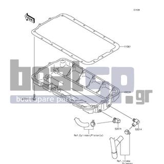 KAWASAKI - ULTRA LX 2013 - Κινητήρας/Κιβώτιο Ταχυτήτων - Oil Pan - 92154-0823 - BOLT,FLANGED,6X25