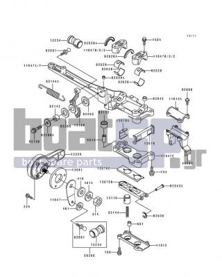 KAWASAKI - SC 1994 - Body Parts - Handle Pole - 92009-3780 - SCREW
