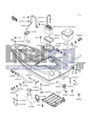 KAWASAKI - SC 1994 - Frame - Hull - 235R0616 - SCREW-PAN-WP-CROS,6X16