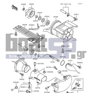 KAWASAKI - SC 1994 - Frame - Jet Pump - 92002-3728 - BOLT,6X16