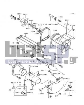 KAWASAKI - ST 1994 - Frame - Jet Pump - 410S0800 - WASHER-PLAIN-SMALL,8MM