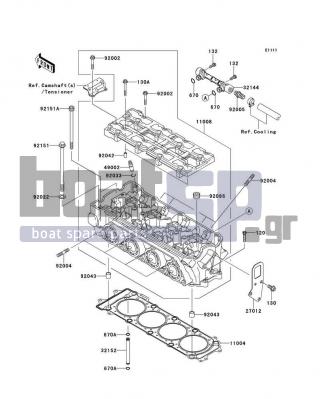 KAWASAKI - STX-15F 2012 - Κινητήρας/Κιβώτιο Ταχυτήτων - Cylinder Head - 11008-3709 - HEAD-COMP-CYLINDER