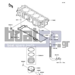 KAWASAKI - STX-15F 2012 - Engine/Transmission - Cylinder/Piston(s)