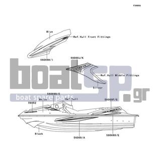 KAWASAKI - STX-15F 2012 - Body Parts - Decals(White)(ACF)