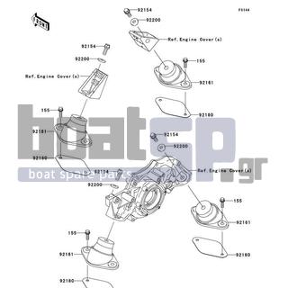 KAWASAKI - STX-15F 2012 - Engine/Transmission - Engine Mount - 92200-3798 - WASHER,10.5X26X4