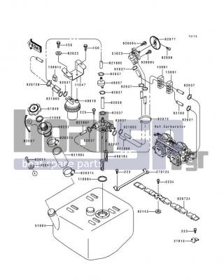 KAWASAKI - SUPER SPORT XI 1994 - Body Parts - Fuel Tank - 49019-3708 - FILTER-FUEL