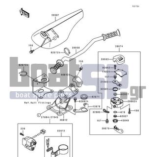 KAWASAKI - SUPER SPORT XI 1994 - Body Parts - Handlebar(JH750-B2/B3)