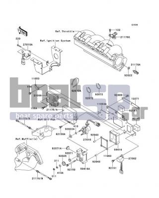 KAWASAKI - STX-15F 2012 - Engine/Transmission - Fuel Injection(ABF-AEF) - 21176-3758 - SENSOR,TEMP