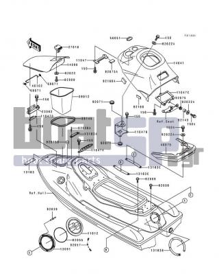 KAWASAKI - SUPER SPORT XI 1994 - Πλαίσιο - Hull Fittings(JH750-B2/B3) - 92039-3753 - RIVET