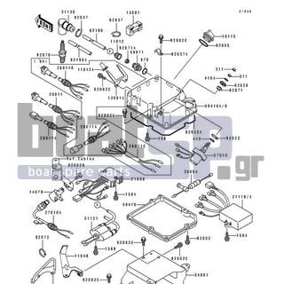 KAWASAKI - SUPER SPORT XI 1994 - Πλαίσιο - Ignition System(JH750-B1/B2) - 156R0614 - BOLT-WP,6X14