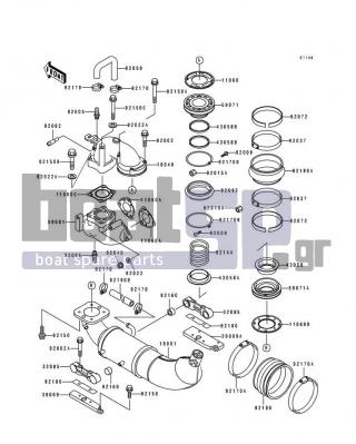 KAWASAKI - SUPER SPORT XI 1994 - Exhaust - Muffler(s) - 11060-3724 - GASKET,MUFFLER