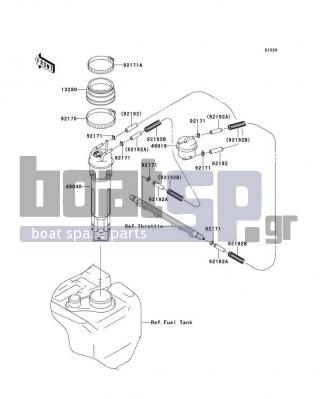 KAWASAKI - STX-15F 2012 - Electrical - Fuel Pump(ABF/ACF) - 49040-3718 - PUMP-FUEL