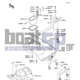 KAWASAKI - STX-15F 2012 - Frame - Hull Rear Fittings