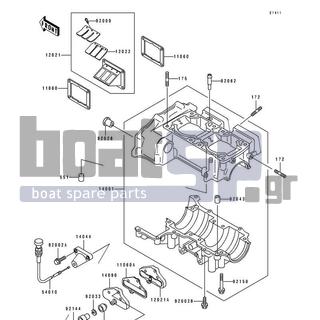 KAWASAKI - TS 1994 - Engine/Transmission - Crankcase - 11060-3723 - GASKET,CONTROL VALVE