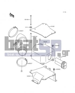 KAWASAKI - TS 1994 - Frame - Intake Silencer