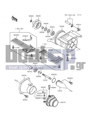 KAWASAKI - TS 1994 - Frame - Jet Pump - 13234-3708 - SHAFT-COMP,JOINT