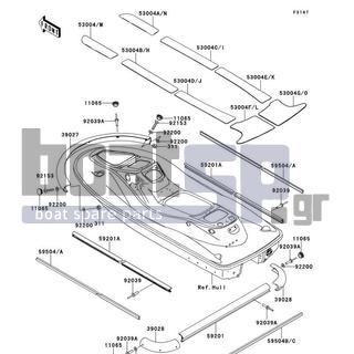 KAWASAKI - STX-15F 2012 - Body Parts - Pads - 92200-3796 - WASHER,5X12X1