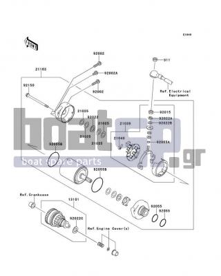 KAWASAKI - STX-15F 2012 - Electrical - Starter Motor - 92022-1132 - WASHER,9.1X18X0.8