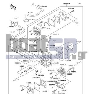 KAWASAKI - X2 1994 - Engine/Transmission - Carburetor - 49019-3707 - FILTER-FUEL,STRAINER