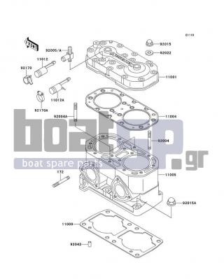 KAWASAKI - X2 1994 - Engine/Transmission - Cylinder Head/Cylinder