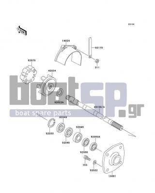 KAWASAKI - X2 1994 - Κινητήρας/Κιβώτιο Ταχυτήτων - Drive Shaft - 92049-3707 - SEAL-OIL,S620426