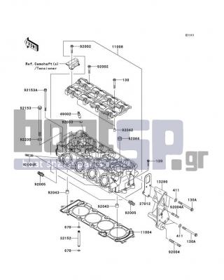 KAWASAKI - ULTRA 300LX 2012 - Κινητήρας/Κιβώτιο Ταχυτήτων - Cylinder Head - 49002-1140 - GUIDE-VALVE