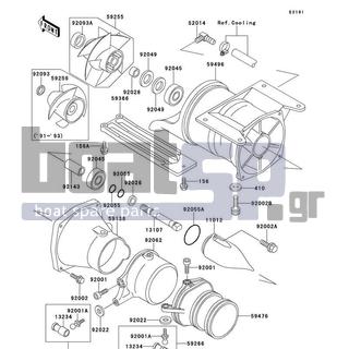 KAWASAKI - X2 1994 - Frame - Jet Pump - 156R0612 - BOLT-WP,6X12