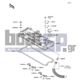 KAWASAKI - ULTRA 300LX 2012 - Engine/Transmission - Cylinder Head Cover - 92055-1295 - RING-O,38X1.9