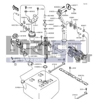 KAWASAKI - XIR 1994 - Body Parts - Fuel Tank - 11009-3020 - GASKET,TANK CAP