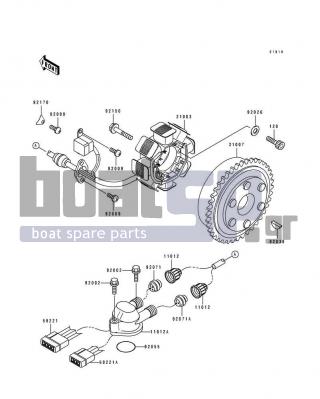 KAWASAKI - XIR 1994 - Electrical - Generator - 92150-3813 - BOLT