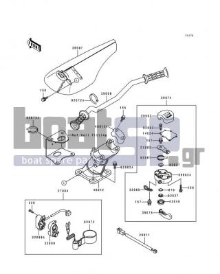 KAWASAKI - XIR 1994 - Body Parts - Handlebar - 39063-3713 - HOUSING-CONTROL,UPP